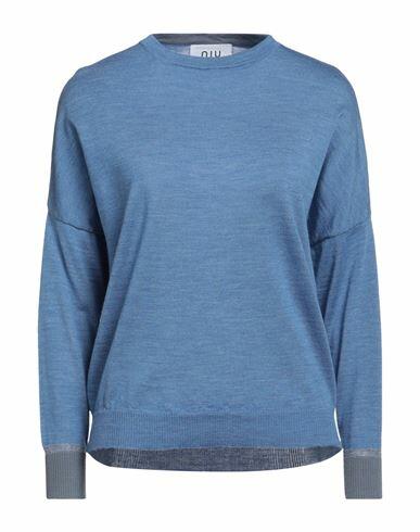 Niū Woman Sweater Blue Wool, Viscose, Polyamide, Polyester Cover