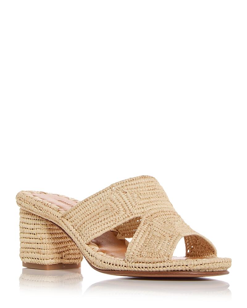 Carrie Forbes Women's Cara Woven Block Heel Slide Sandals Cover