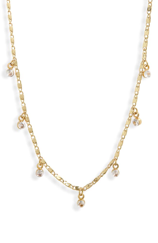 BP. Cubic Zirconia Station Necklace in 14K Gold Dipped Cover