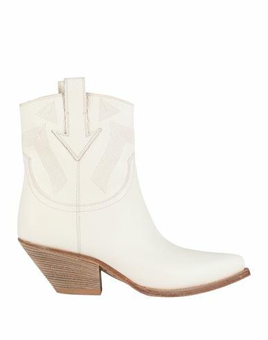 Buttero Woman Ankle boots Ivory Leather Cover