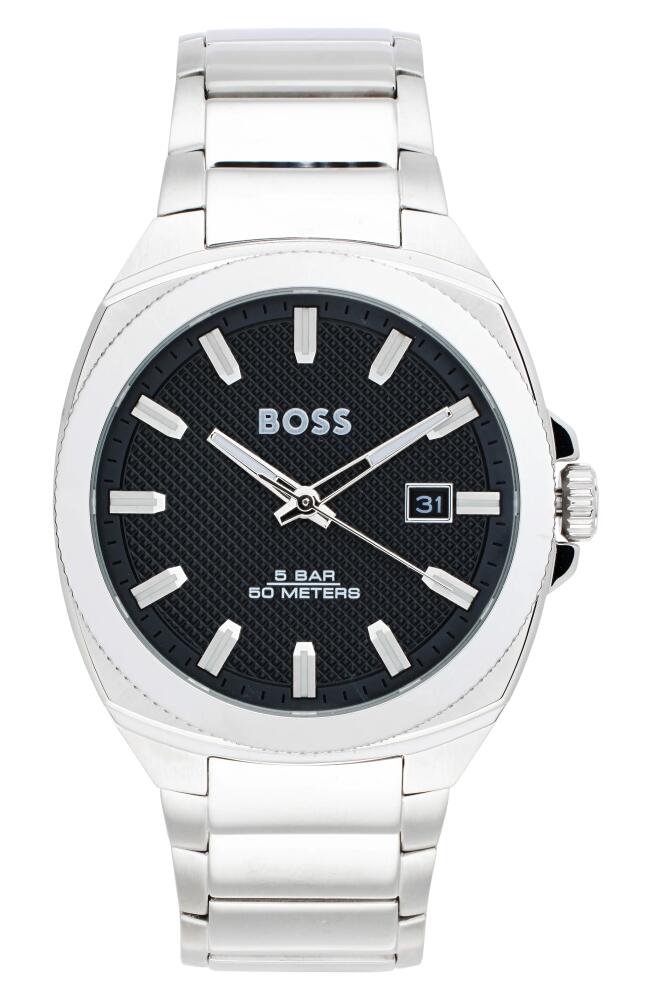 BOSS Walker Bracelet Watch, 41mm in Black/Silver Cover