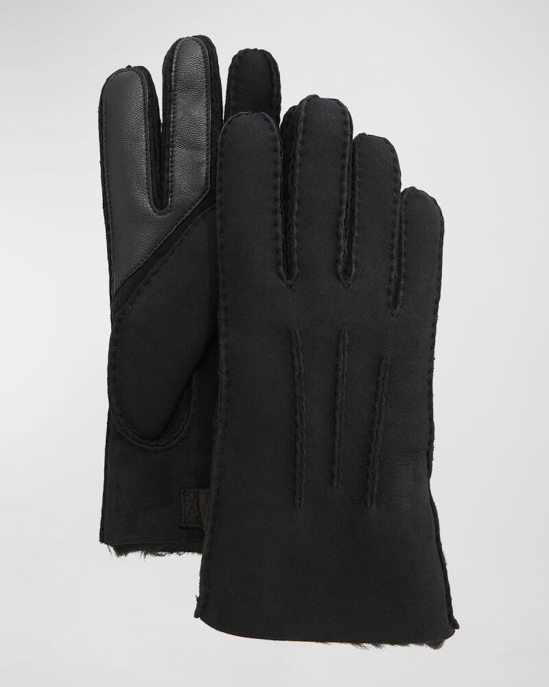 UGG Men's Three-Cord Contrast Sheepskin Gloves Cover