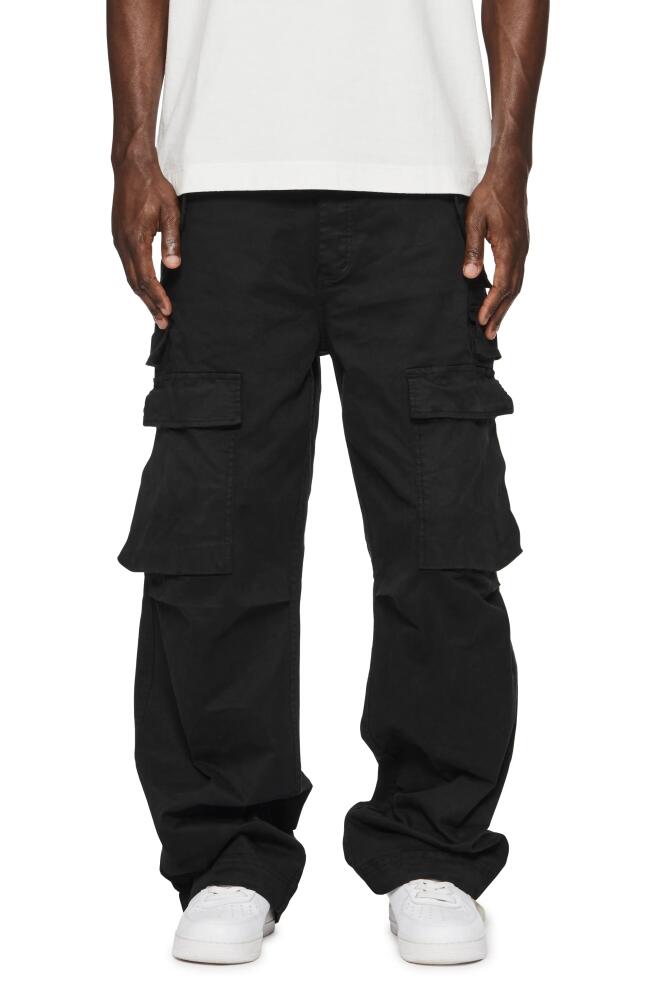 PURPLE BRAND Double Pocket Cargo Pants in Black Cover