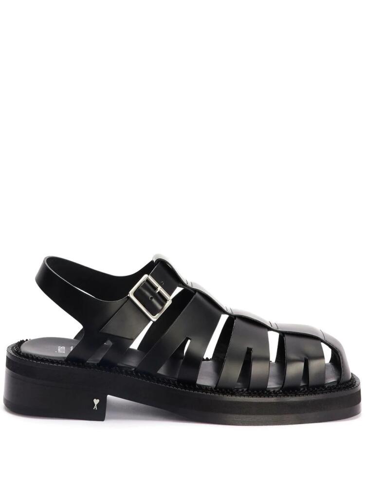 AMI Paris caged leather sandals - Black Cover