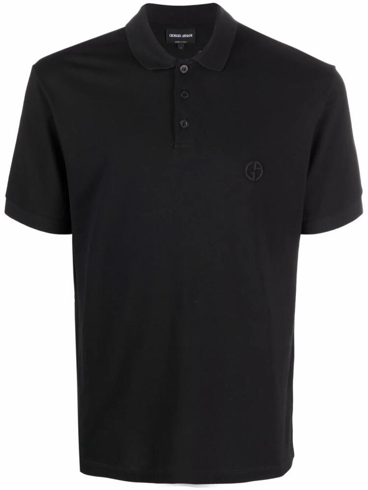 Giorgio Armani classic short-sleeve polo shirt - Black Cover