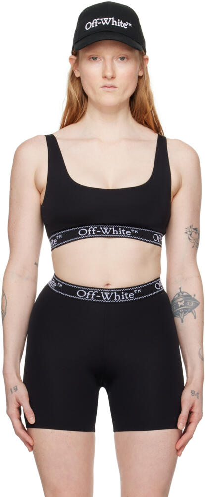 Off-White Black Jacquard Sport Bra Cover