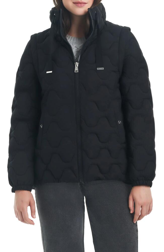 Sanctuary Onion Quilted Convertible Puffer Jacket in Black Cover