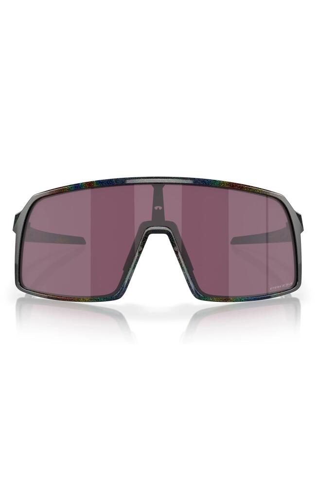 Oakley Sutro Prizm Rectangular Shield Sunglasses in Shiny Black Cover