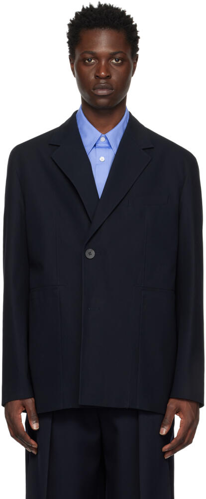 WOOYOUNGMI Navy Single Blazer Cover