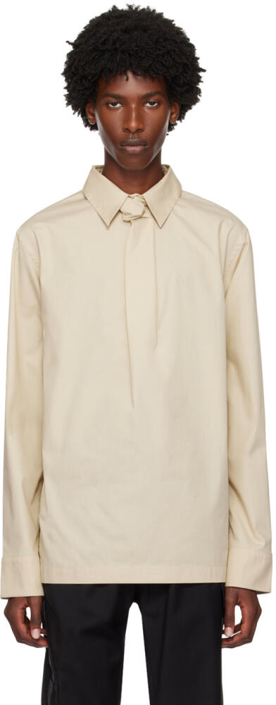 Olly Shinder Beige Vanishing Tie Shirt Cover