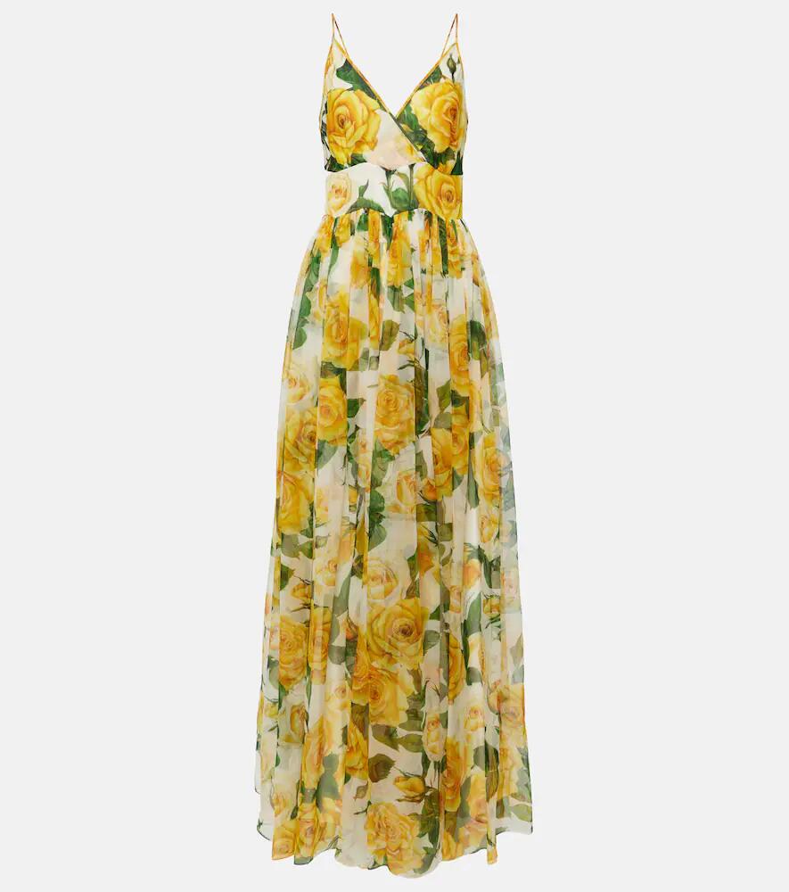 Dolce & Gabbana Floral silk chiffon gown Cover