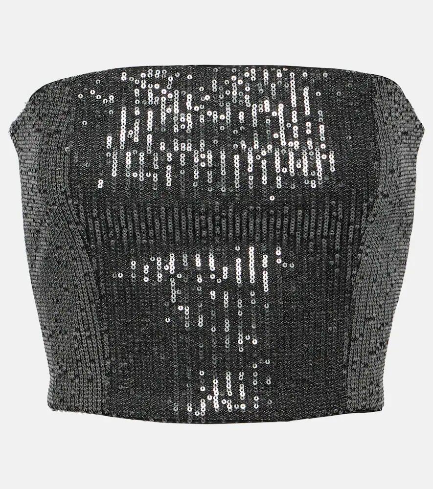 Rotate Twill sequined tube top Cover