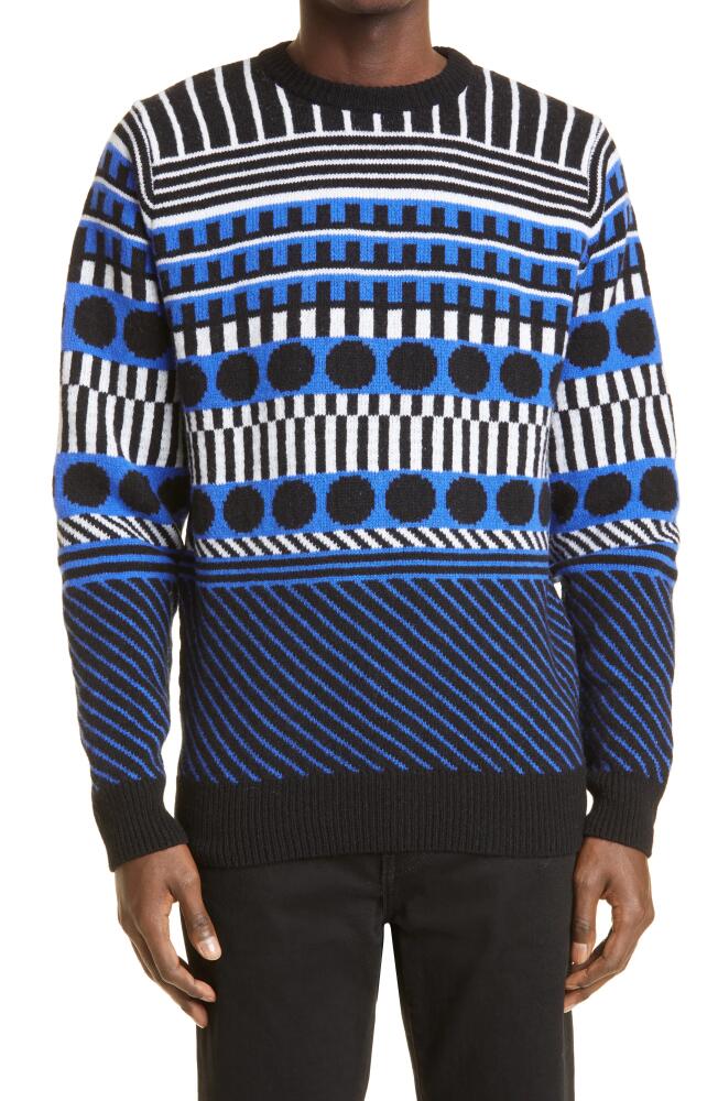 Sunspel x Camille Walala Fair Isle Lambswool Sweater in Klein/Black/White Cover