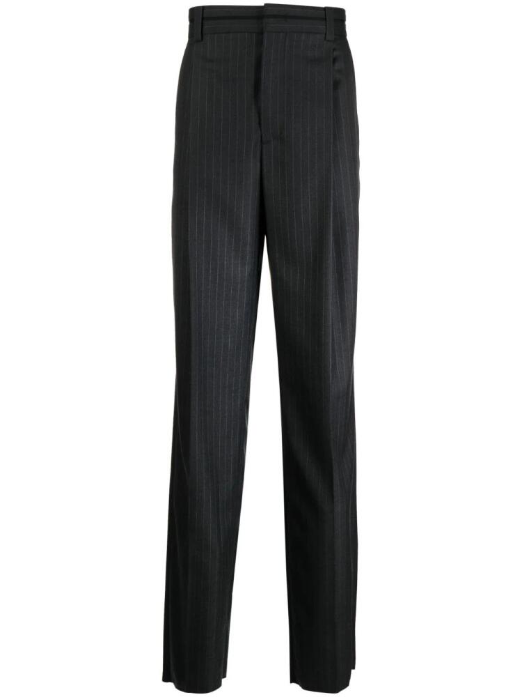 Ferrari tailored striped virgin-wool trousers - Black Cover