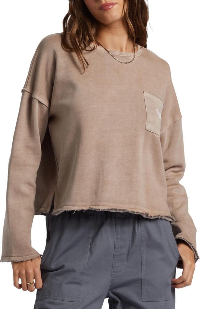 Roxy Doheny Crop Sweatshirt in Root Beer Cover