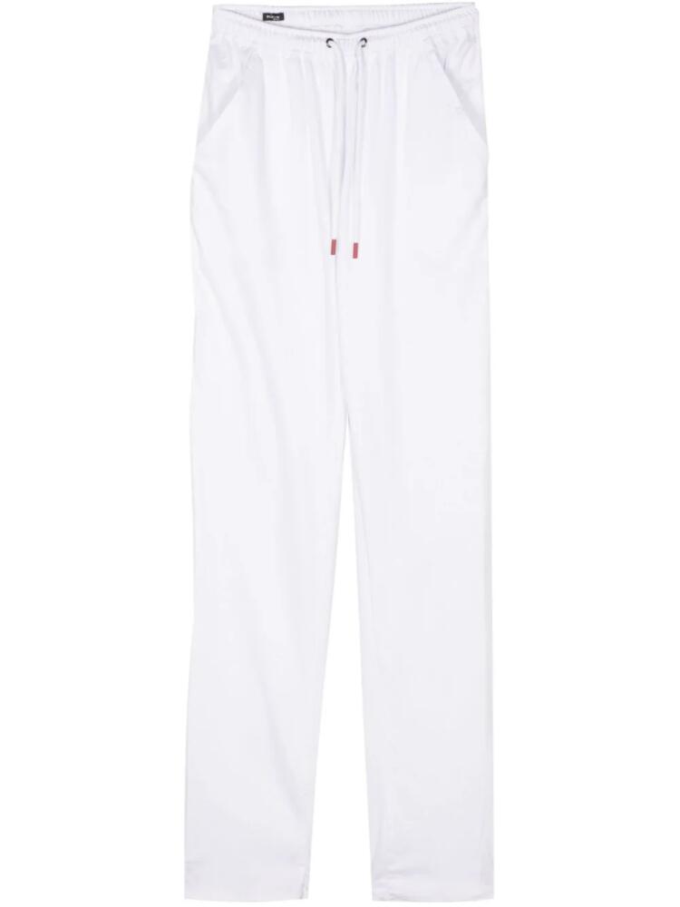 Kiton cotton tapered-leg track pants - White Cover