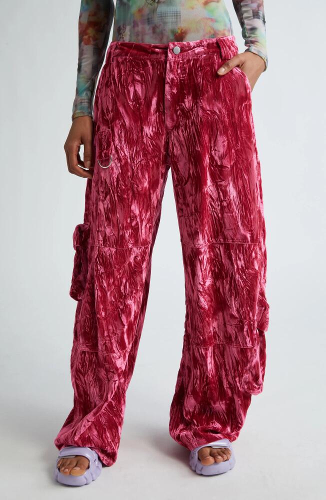 Collina Strada Wide Leg Cargo Pants in Hot Pink Cover