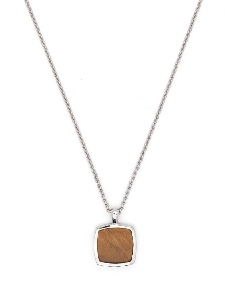 Tom Wood Cushion Pendant Tiger Eye necklace - Silver Cover