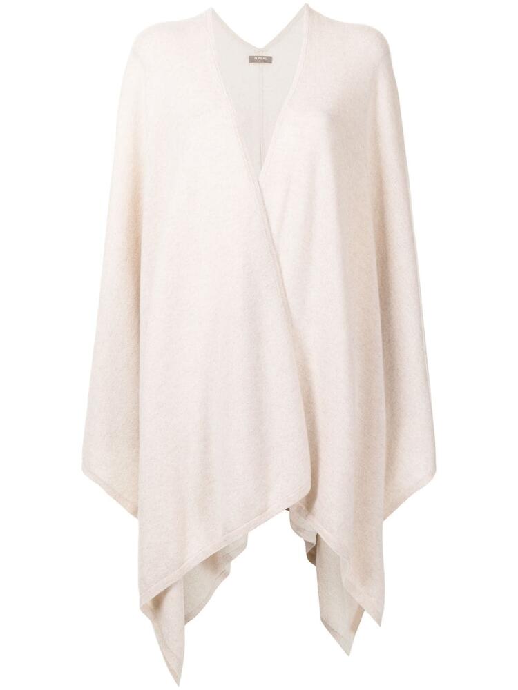 N.Peal knitted cashmere cape - Brown Cover