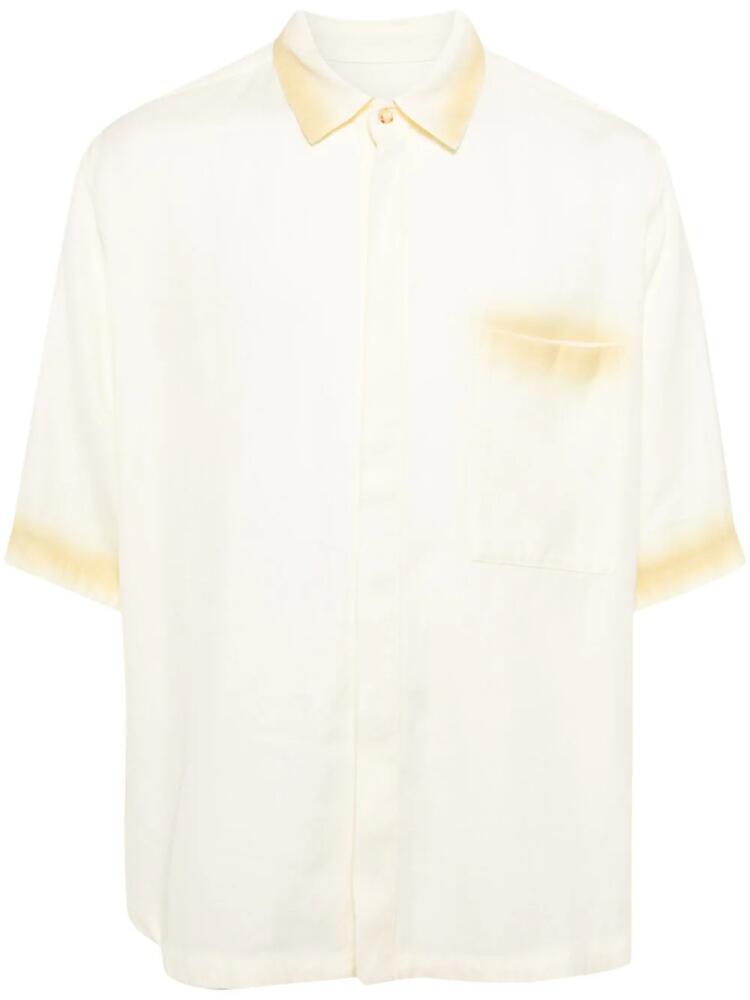 CROQUIS faded-trim short-sleeve shirt - Yellow Cover