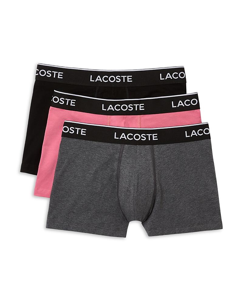 Lacoste Cotton Stretch Logo Waistband Long Boxer Briefs, Pack of 3 Cover