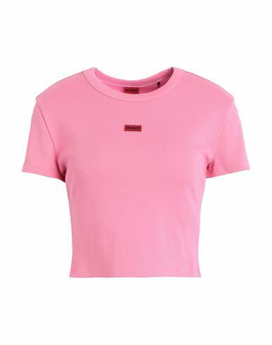 Hugo Woman T-shirt Pink Cotton, Elastane Cover