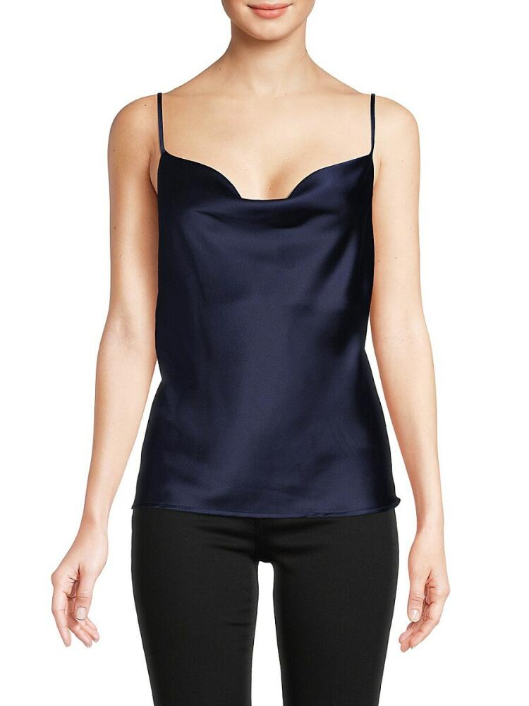 Renee C. Women's Cowlneck Satin Camisole - Navy Cover