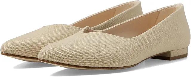 French Sole Melanie (Beige Recycled Cotton) Women's Flat Shoes Cover