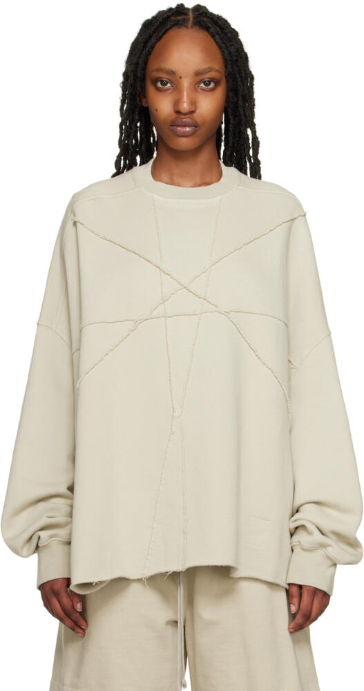 Rick Owens DRKSHDW Beige Crater Sweatshirt Cover