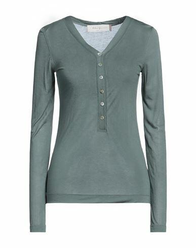 Katia Giannini Woman T-shirt Sage green Modal, Cashmere Cover