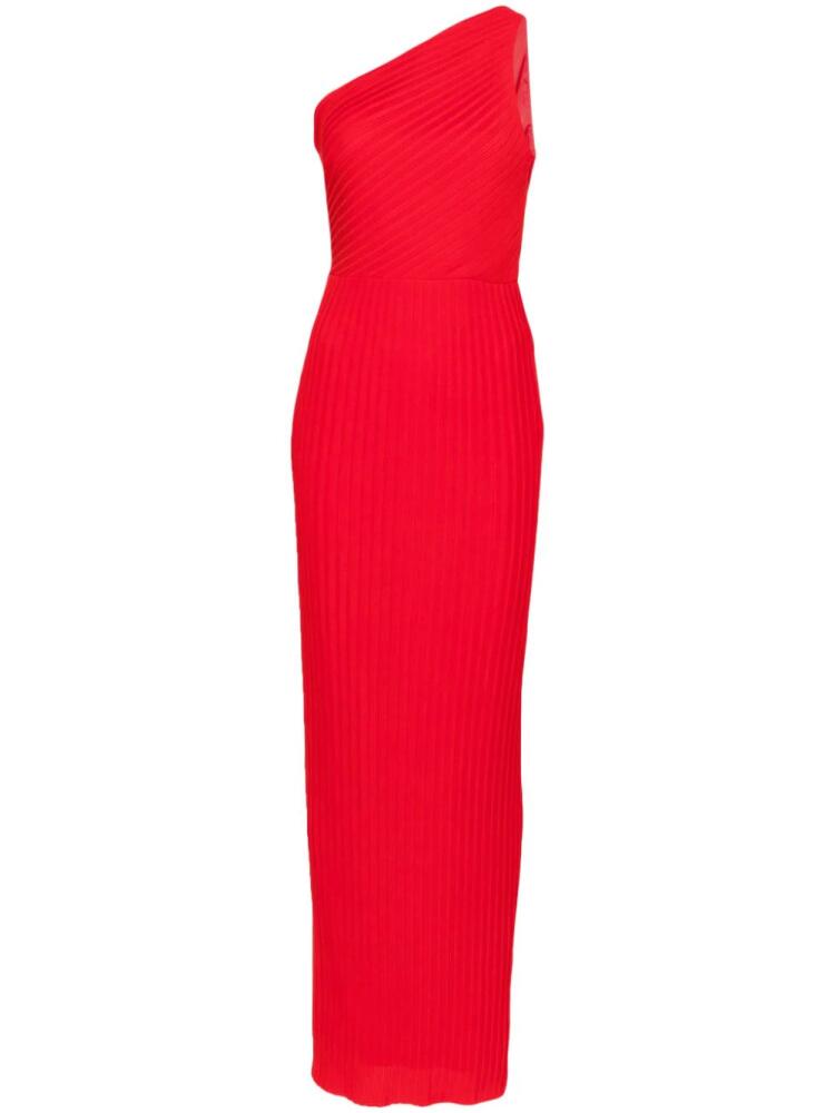 Solace London The Adira plissé maxi dress - Red Cover