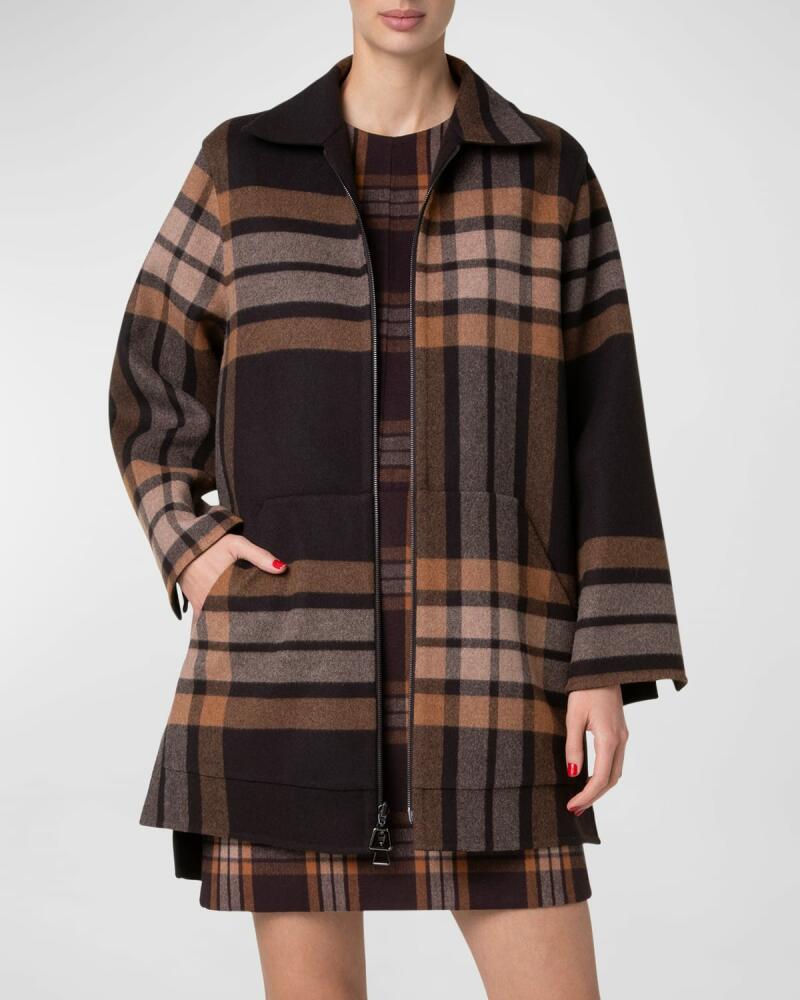 Akris Fabiola Reversible Cashmere-Blend Short Coat Cover