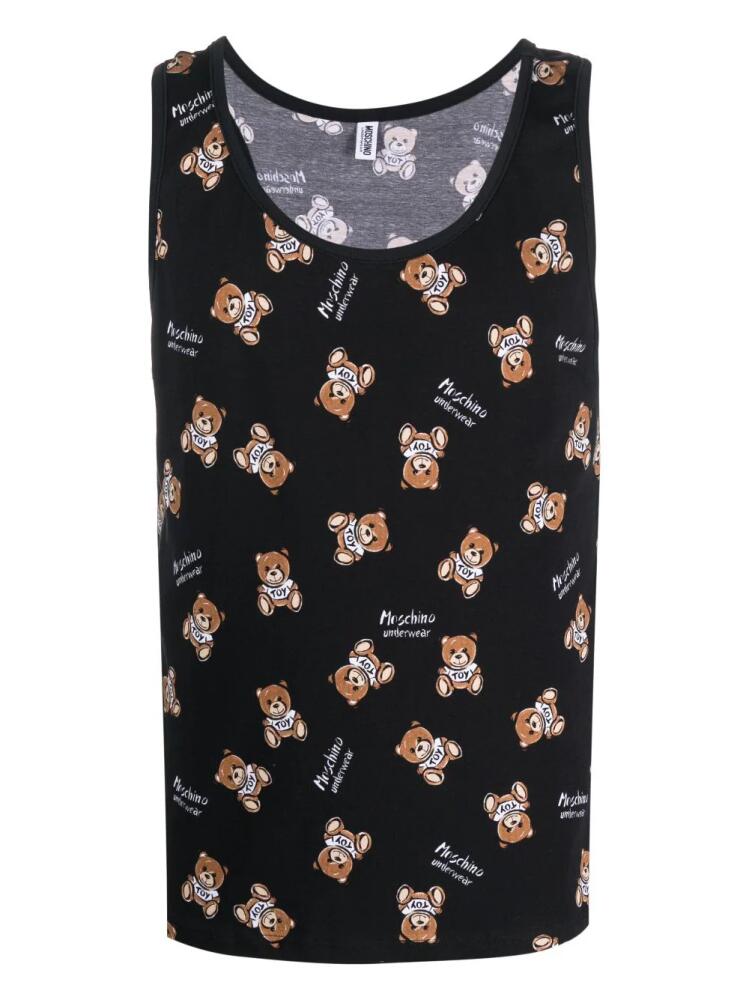 Moschino Teddy-Bear printed top - Black Cover