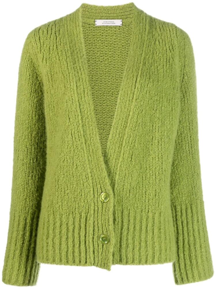 Dorothee Schumacher V-neck soft-knit cardigan - Green Cover