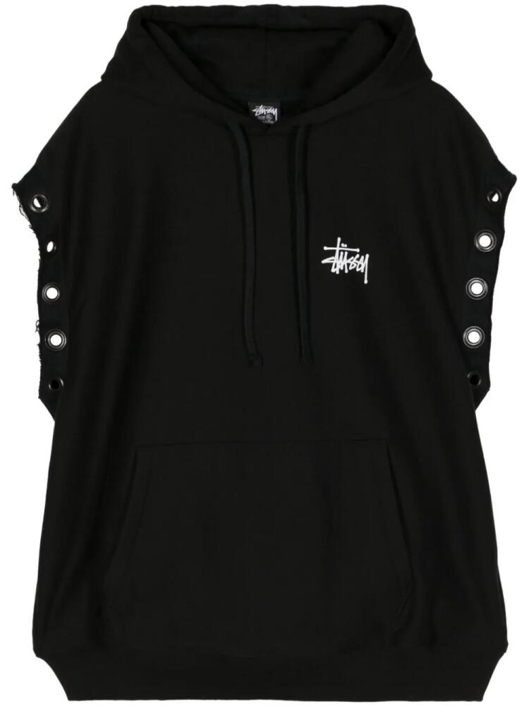 Junya Watanabe MAN x Stussy logo-print sleeveless hoodie - Black Cover