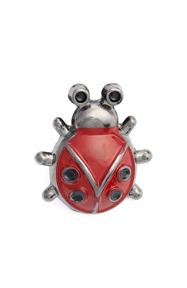 CLIFTON WILSON Ladybug Lapel Pin in Red Cover