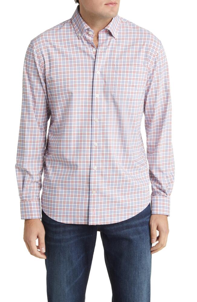 johnnie-O Wallace PREP-FORMANCE Check Button-Down Shirt in Calypso Cover