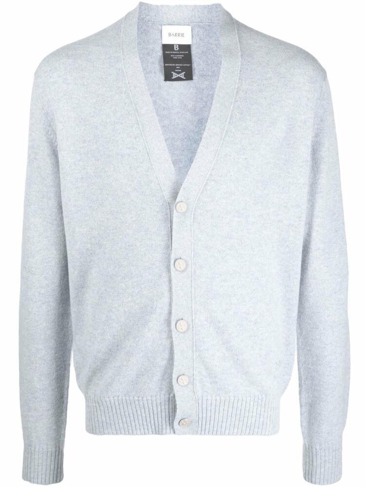 Barrie logo appliqué cashmere cardigan - Blue Cover