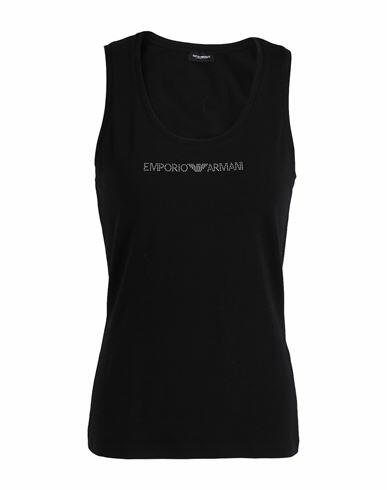 Emporio Armani Woman Undershirt Black Cotton, Elastane Cover