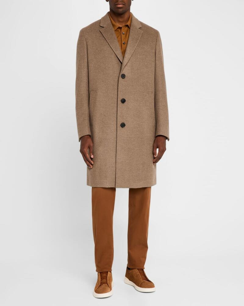 ZEGNA Men's Trofeo Wool-Cashmere Overcoat Cover