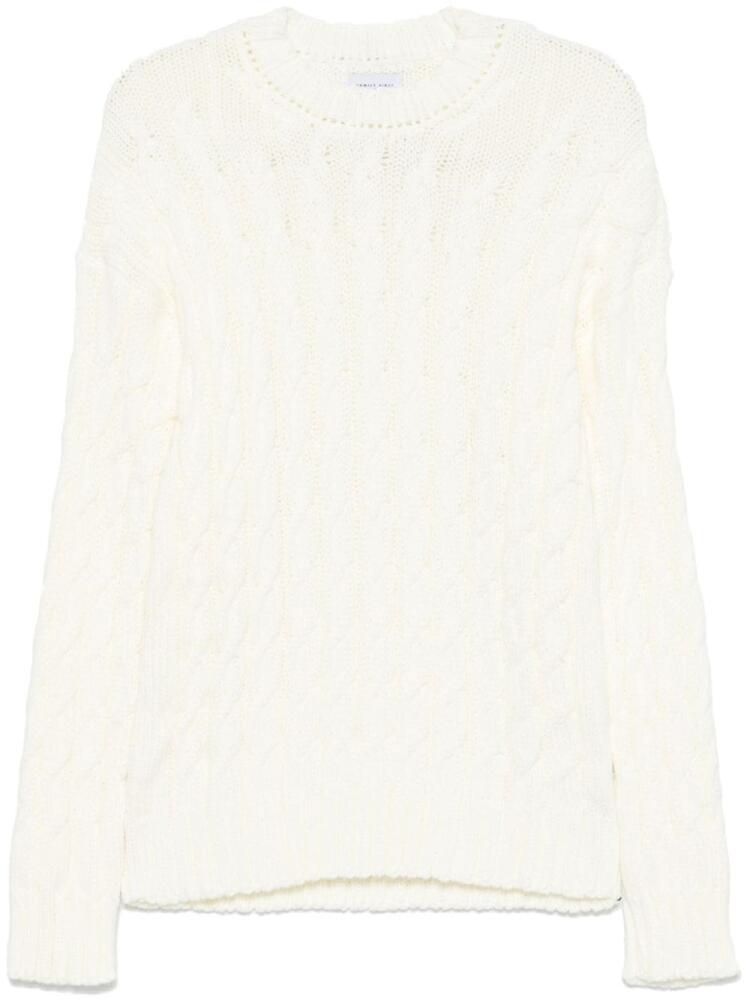 Family First cable-knit sweater - White Cover