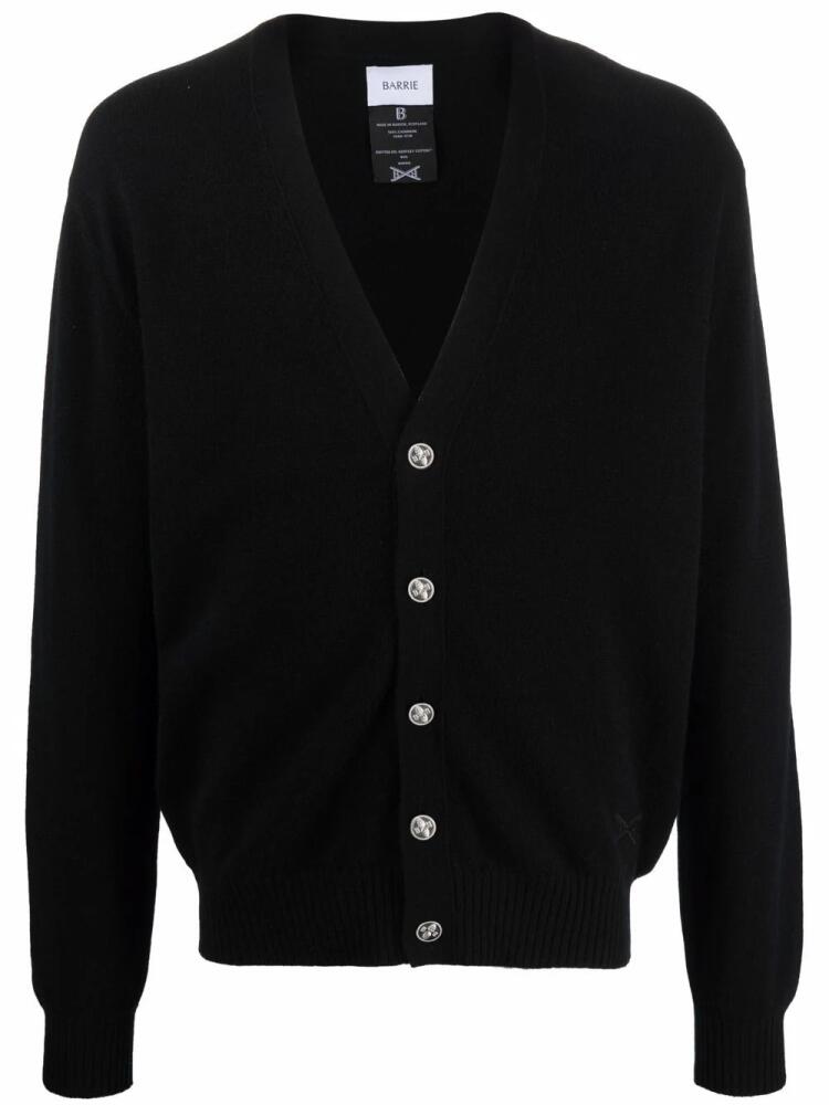 Barrie buttoned-up cashmere cardigan - Black Cover