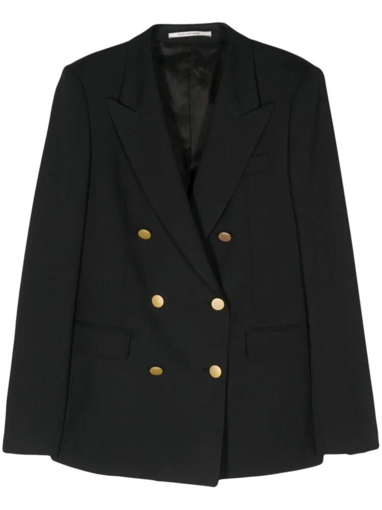 Tagliatore twill double-breasted blazer - Black Cover