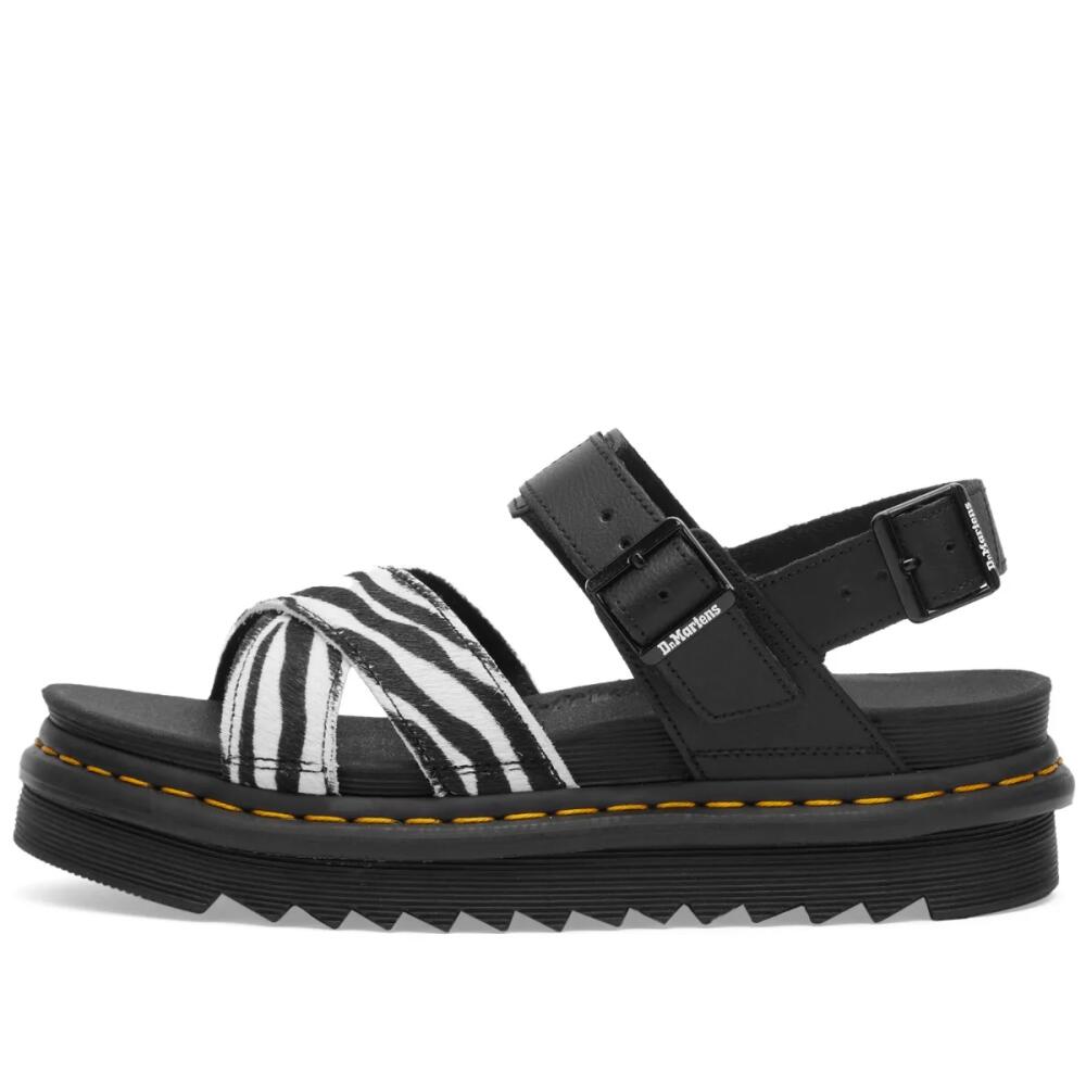 Dr. Martens Women's Voss II Zebra Sandals in Black Cover