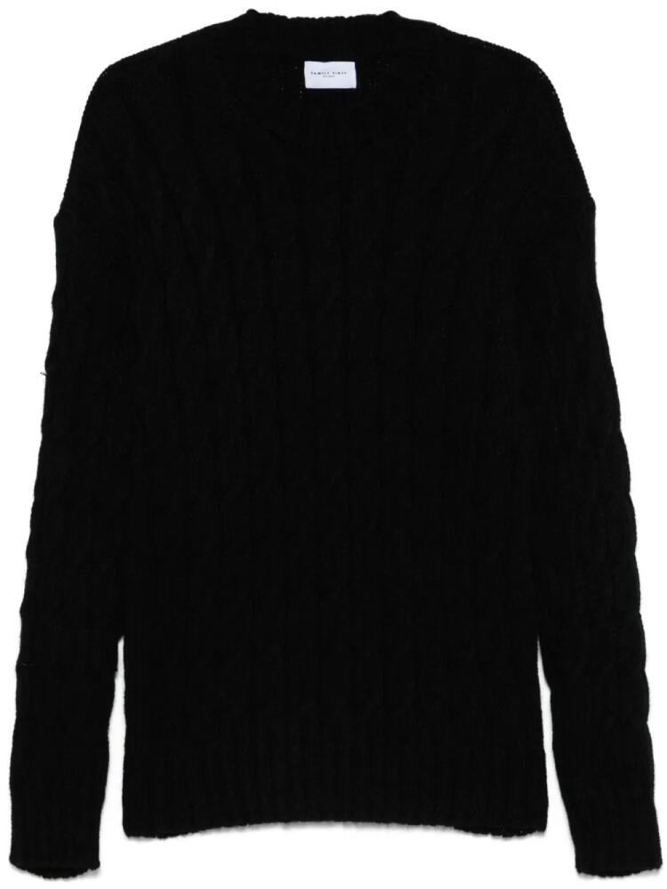 Family First cable-knit sweater - Black Cover