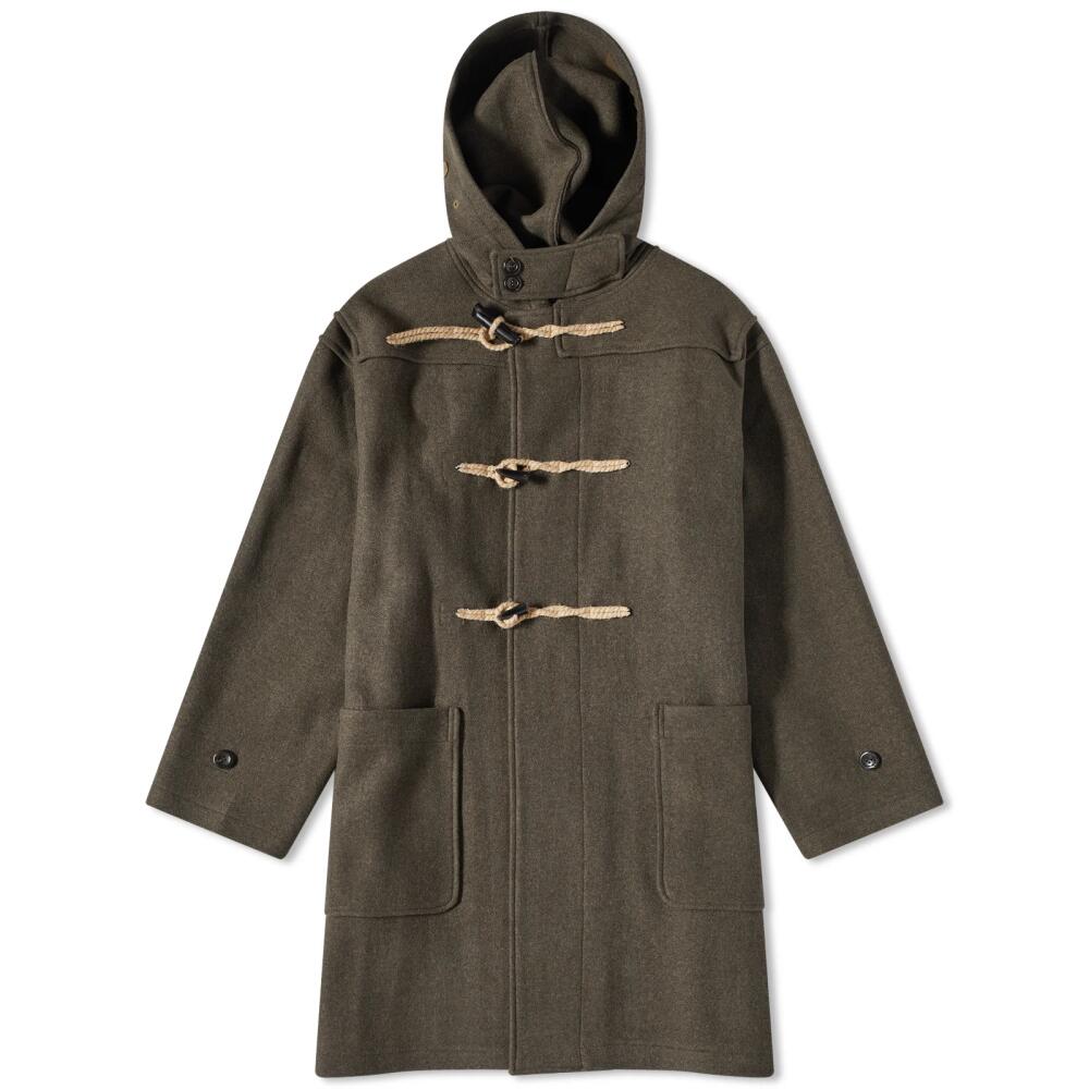 A.P.C. Men's x JW Anderson Colin Wool Duffle Coat in Military Khaki Cover