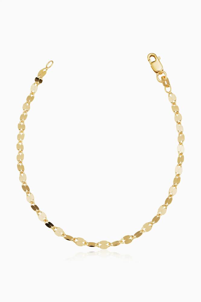 Oradina 14K Yellow Gold Cabaret Chain Anklet Cover