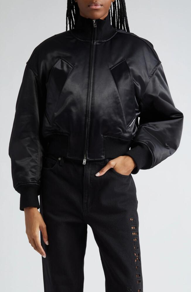 Alexander Wang Sateen Bomber Jacket in Black Cover