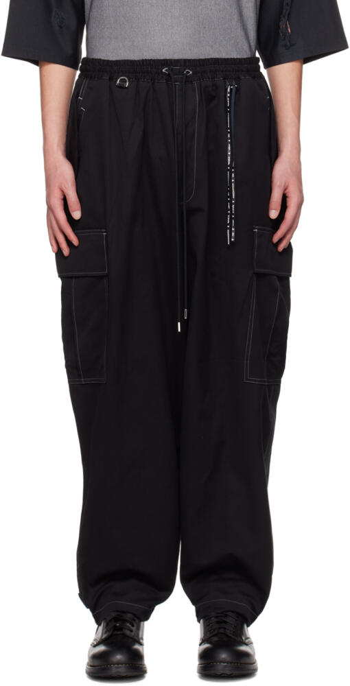 mastermind JAPAN Black Easy Cargo Pants Cover