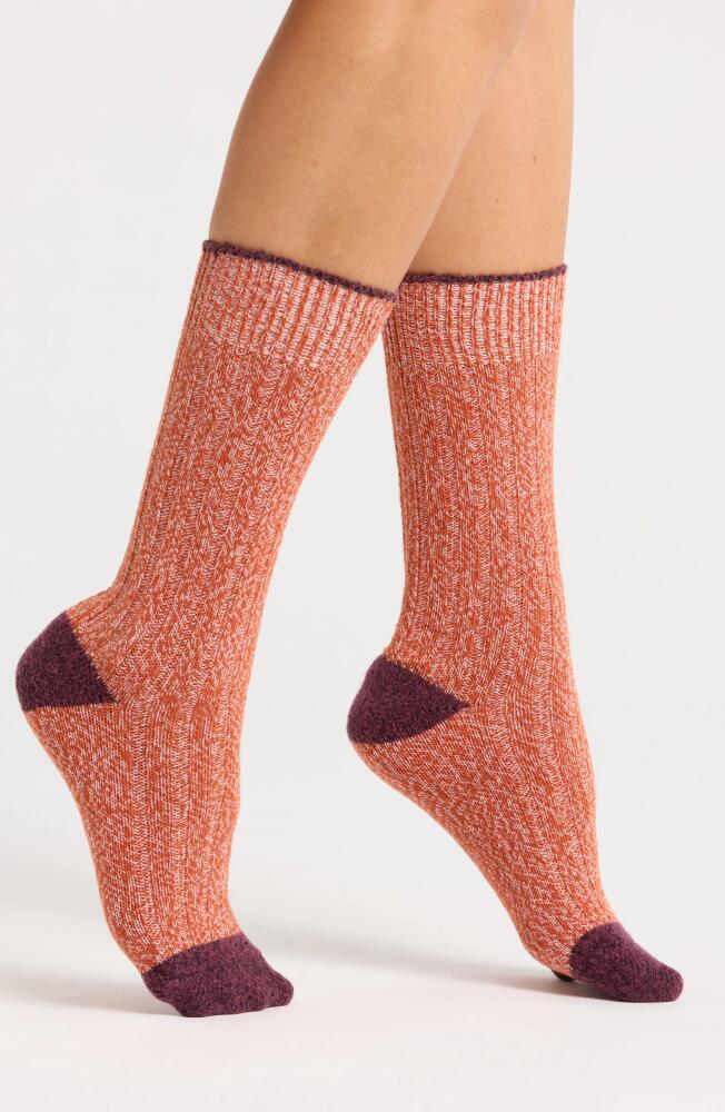 Nordstrom Wide Rib Boot Socks in Rust Adobe Cover